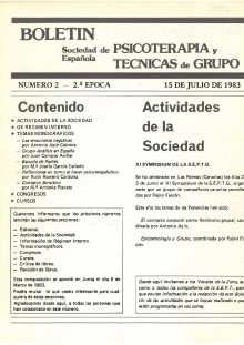 Portada Boletín 2 – 1983